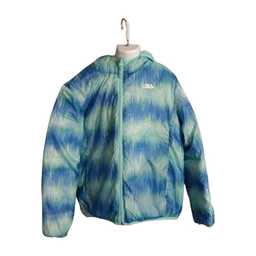 Eddie Bauer Kids Blue and Green Puffer Jacket